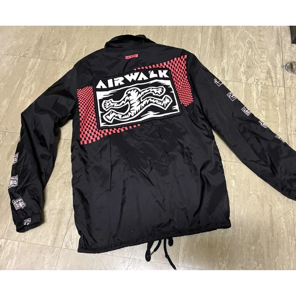 Airwalk x Staple Pigeon Mens Black Coaches Jacket Skate Graphic Windbreaker XS
